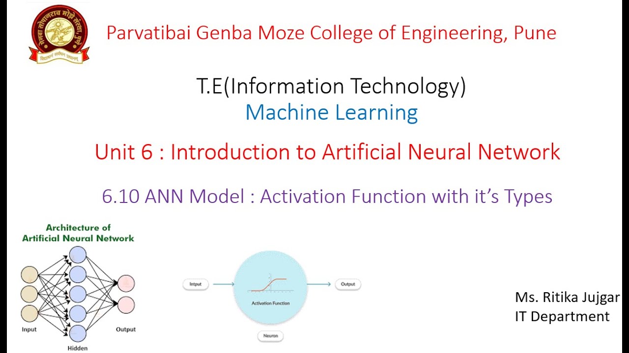 6.10 Artificial Neural Network Model : Activation Function (Part 4 ...