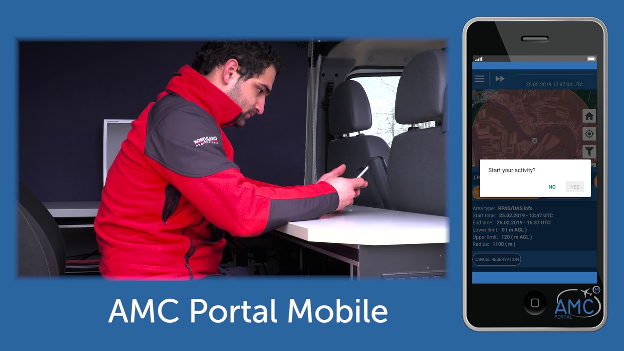 Potraga i spašavanje pomoću aplikacije AMC Portal Mobile