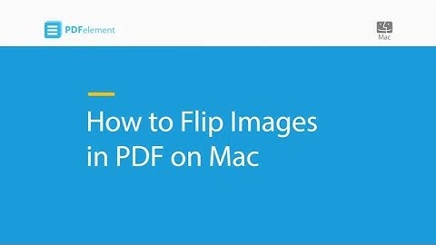 How to Filp Images in PDF on Mac (macOS 10.14 Mojave)