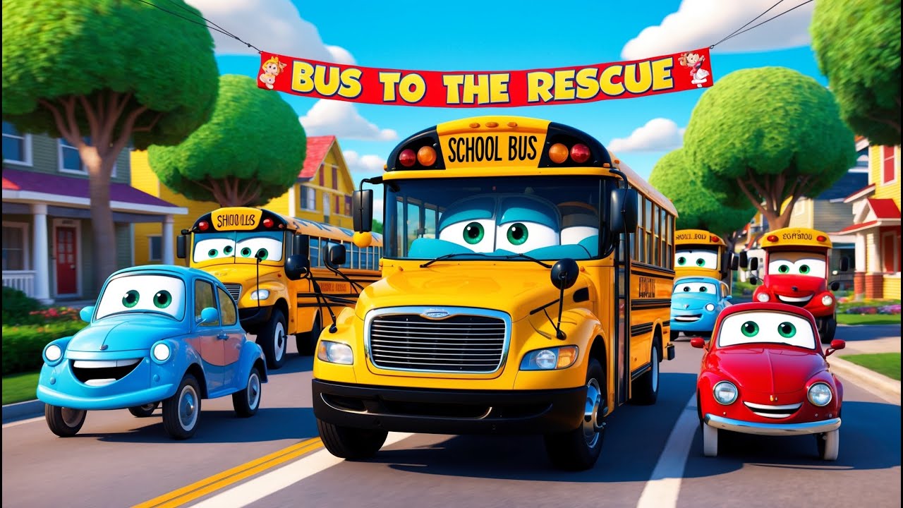 The Yellow Bus Saves the Day: Helping Friends Around Town! - YouTube