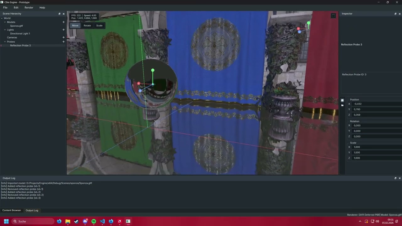 Core Engine #10 | SSR & Parallax-Corrected Reflection Cubemaps