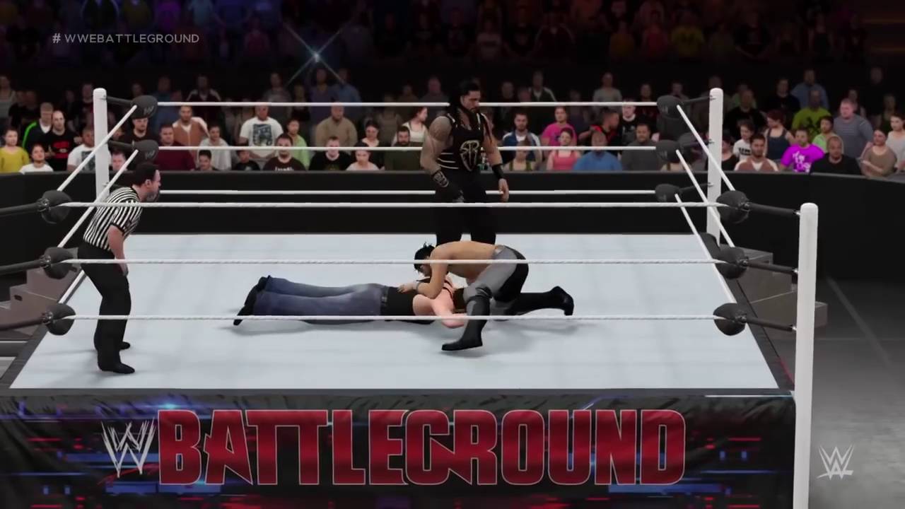 WWE Battleground 2016 - Dean Ambrose vs Seth Rollins vs Roman Reigns (WWE 2K16)