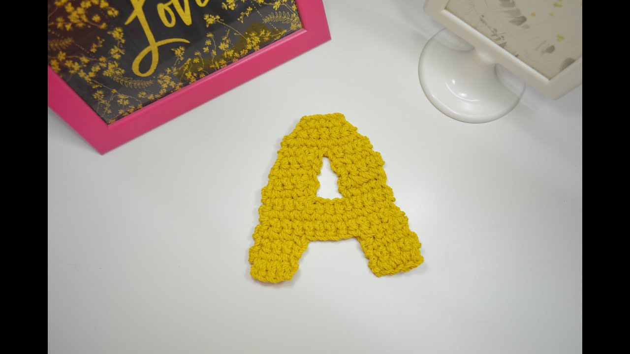 تعليم الكروشيه: حرف A -  how to Crochet: Letter A