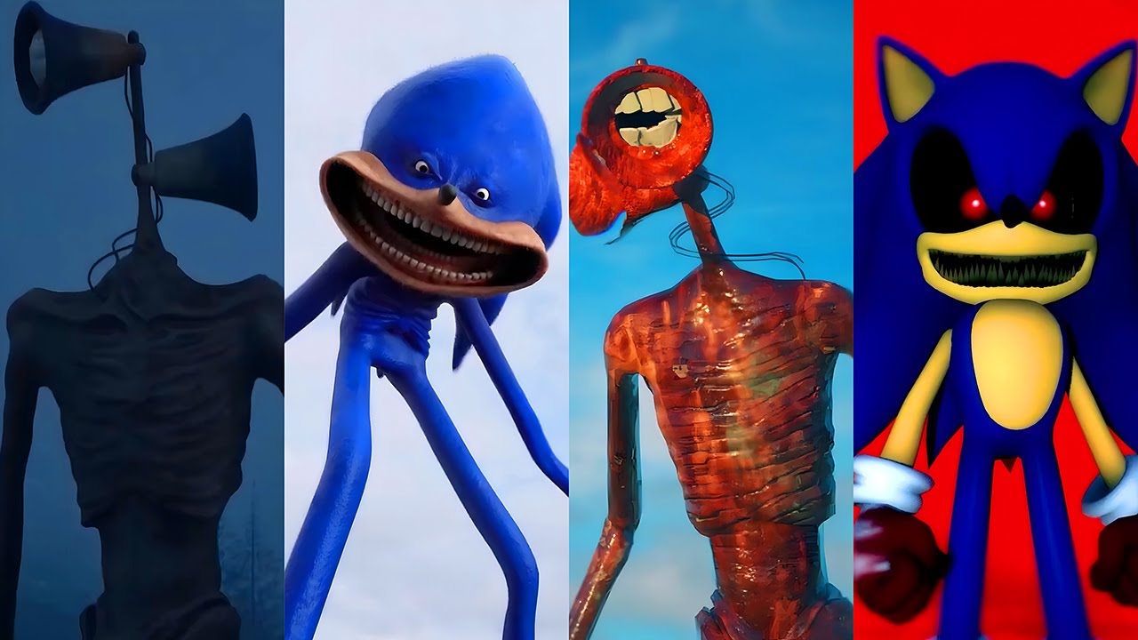 Siren Head 🆚 Shin Sonic 🆚 Siren Head 🆚 Sonic exe - Coffin Dance (Cover)