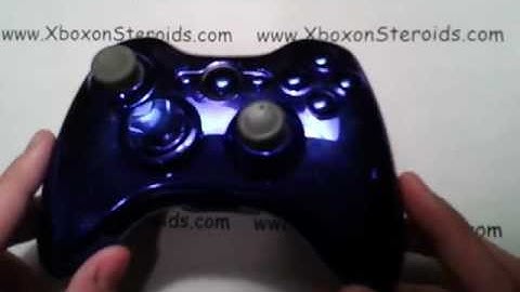 New Blue Chrome Xbox 360 Controller By Xboxonsteroids.com