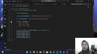 Tugas 1 praktikum struktur data variabel,array,dan linked list dgn bahasa pemrograman Java