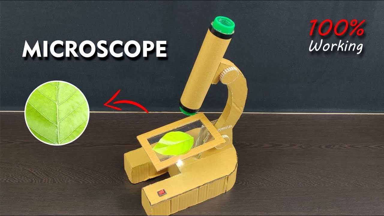 How To Make Microscope Working Model|| Microscope Model|| Science ...