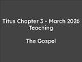 Titus Part 3 March 2026 Training