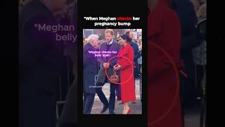 When Meghan Markle checks her pregnancy bump
