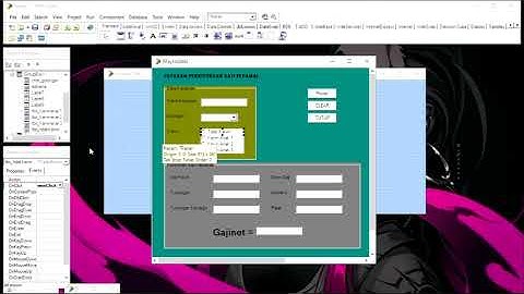 Percabangan, pengulangan, aritmatika, dan payroll. Delphi 7