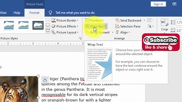 MS #Word - #Wrapping #text around images