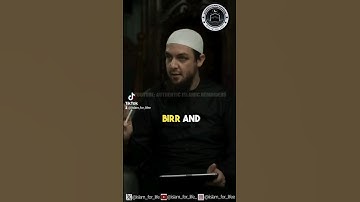 What Is The Difference Between Birr And Taqwa - By Ustadh Muhammad Tim Humble #Positive #DoGood