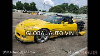 CHEVROLET CORVETTE 2011 1G1YW3DW5B5111532 CHEVROLET CORVETTE 2011 1G1YW3DW5B5111532
