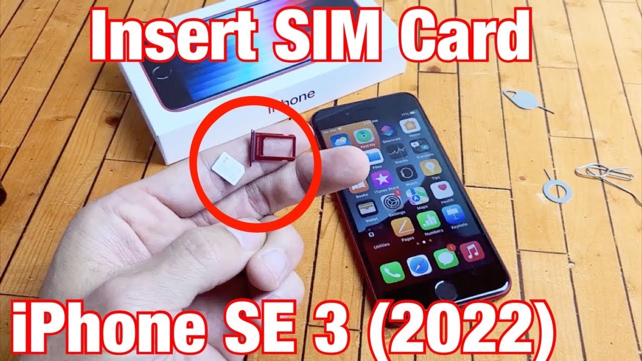 iPhone SE 3 (2022): How to Insert SIM Card & Double Check Mobile Settings -  YouTube
