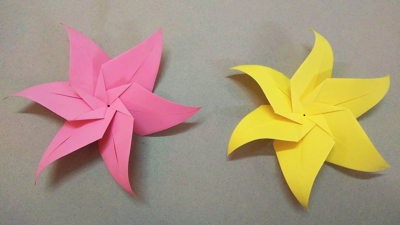 Cách Gấp Bông Hoa 6 Cánh - Origami Flower 6 Petals - Gấp Giấy Origami -  Youtube