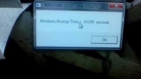 Windows 7 boot timer with ssd