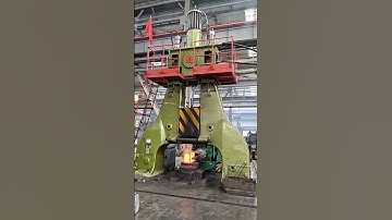 Open hydraulic forging hammer and forging manipulator Workshop forging#forgingmachine
