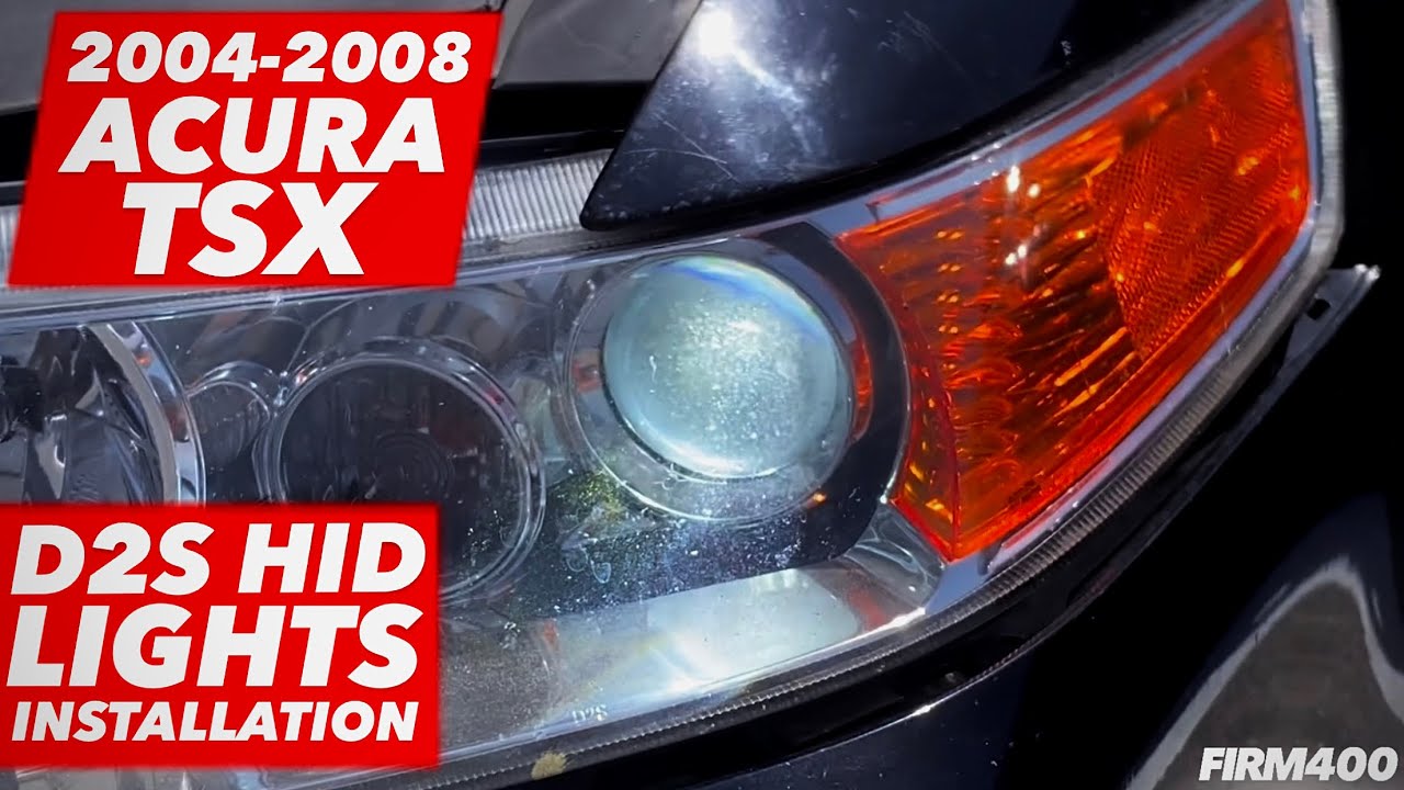 2004-2008 ACURA TSX D2S XENON WHITE HID HEADLIGHT BULB INSTALLATION