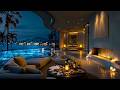 4K Romantic Coastal Escape For Work Chill Luxury Apartment With Smooth Jazz Piano Music 