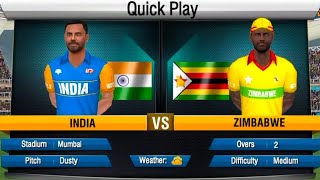 INDIA VC ZIMBABWE game #india #worldcricketchampionship3 #youtube#zimbabwecricketlive