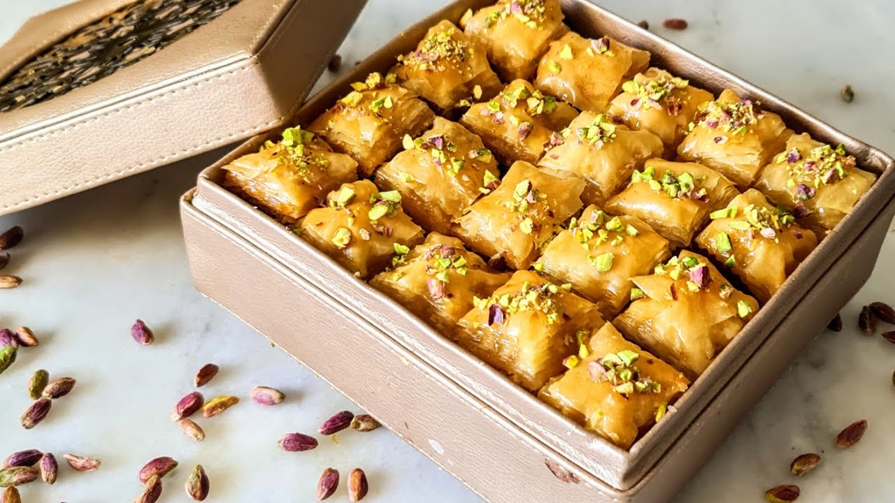 بقلاوة المحلات الكبرى اقتصادية بالفول السوداني او الكاوكاو اسرار نجاحها،baklawa  inratable
