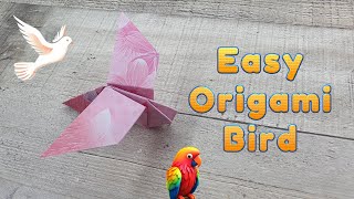 Easy origami paper bird with Ski #origami #easyorigami #origamitutorial #diyorigami #diy #howto