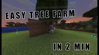 One Of THE EASIEST TREE FARM Build in 2 minutes | Minecraft Java 1 21+
