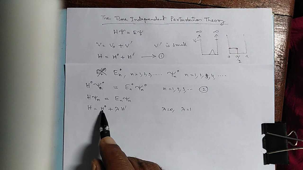 Time Independent Perturbation Theory 2 - YouTube