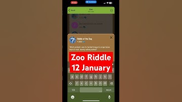 Zoo Riddle of the day 12 January