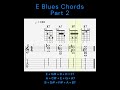 E Blues Chords, Part 2 #shorts #guitar #chords #blues #music