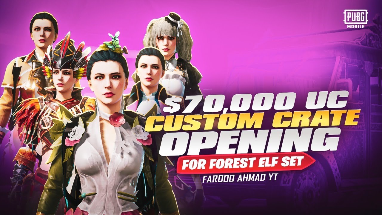 $70,000 UC Custom Crate Opening for Forest Elf Set | RP Giveaway | 🔥 PUBG MOBILE🔥