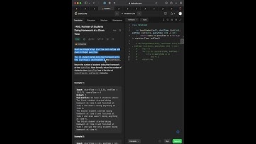 Do you do Homework? Number of Students doing Homework - Leetcode 1450 - Python #shorts