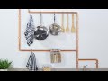 How to Make a DIY Copper Pipe Kitchen Rack