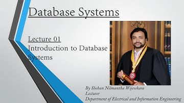 Database Systems - Lecture 1