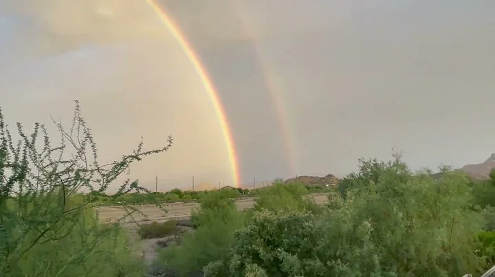DOUBLE RAINBOW, EAST VALLEY ARIZONA