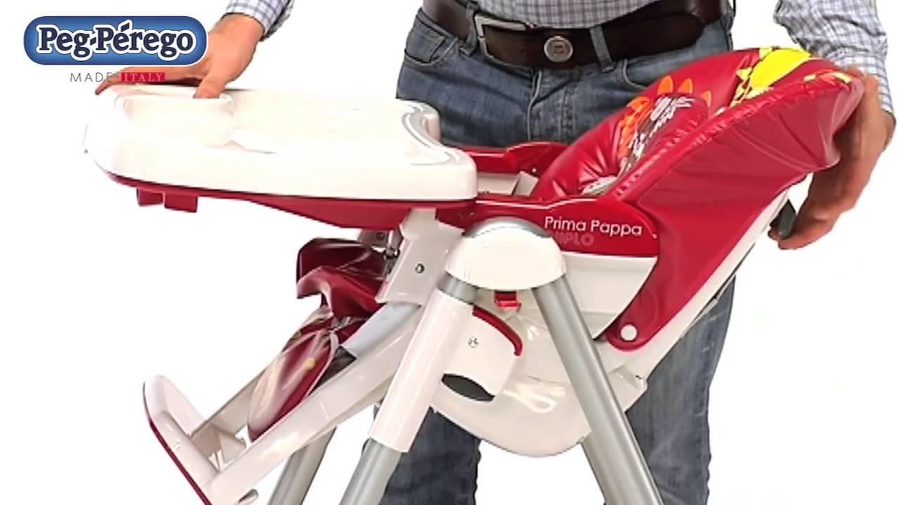 Chaise haute bébé prima pappa diner de Peg perego - YouTube