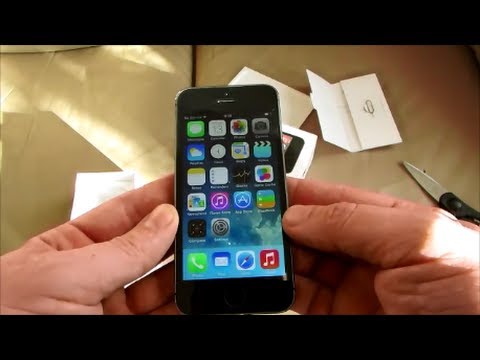 New Apple iPhone 5S Unboxing space grey 16gb  phone