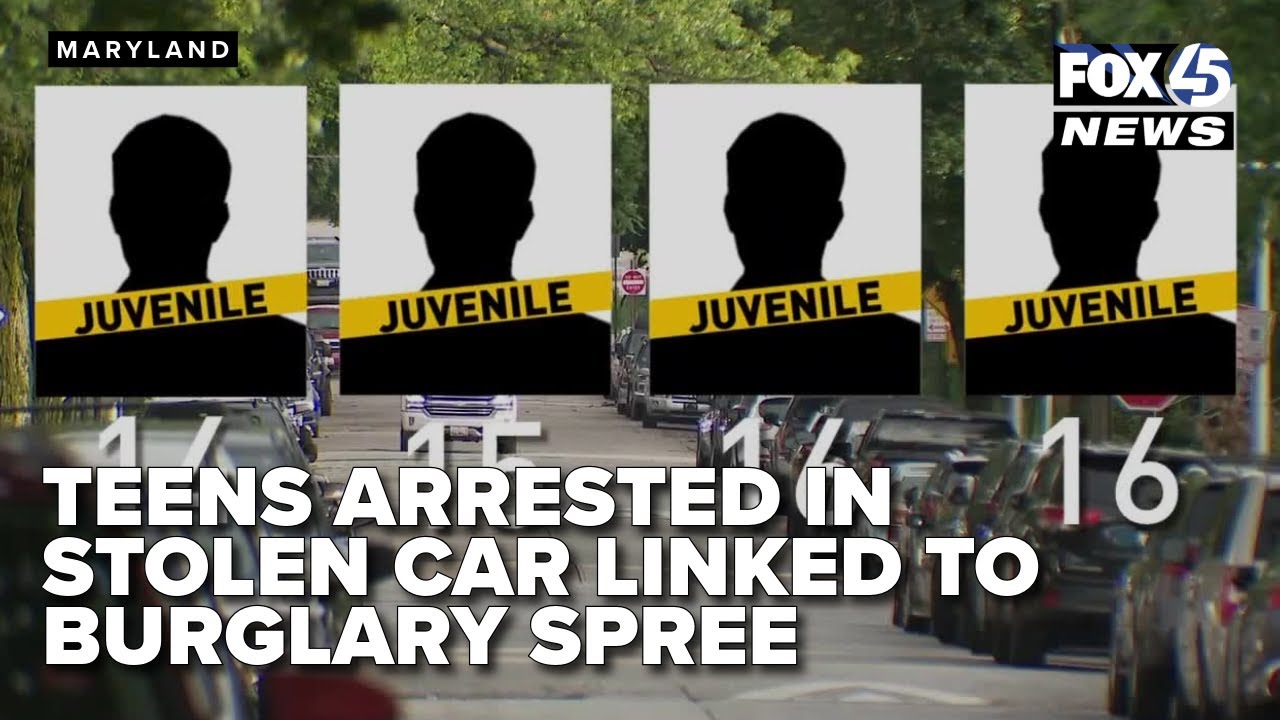 Baltimore teens arrested in stolen car linked to burglary spree as ...