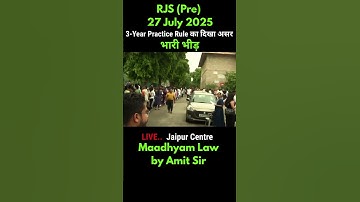 RJS Exam Pre 27 July 2025 || Rajasthan Judiciary Exam Review || Maadhyam Law by Amit Sir #rjs #pcsj