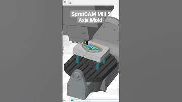 SprutCAM Mill 5 Axis Mold Toolpath #cadcamsolutions #machinist #sprutcammill5axis