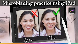 Fix S-shape short uneven brows! | Learn Brow Mapping on iPad with Procreate