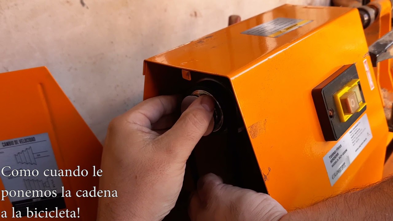 Como cambiar la velocidad de RPM de un torno Lusqtoff (Mirar con atención!)