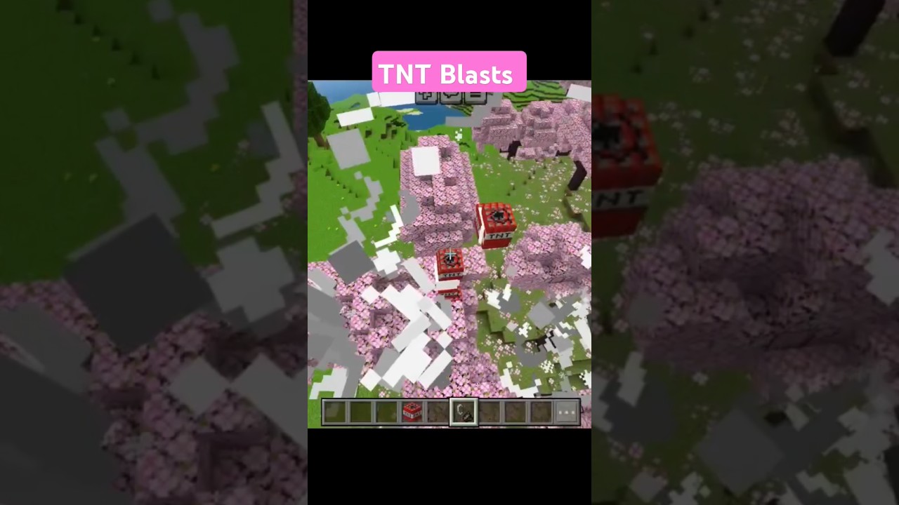 Cherry Tree TNT Blasts In Minecraft ☣️ 