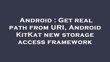 Android : Get real path from URI, Android KitKat new storage access framework