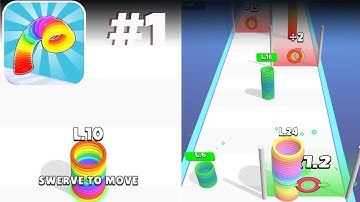 Slinky Hop - New Release - Hyper Hybrid Casual - Gameplay Walkthrough (iOS & Android)