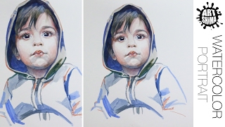 Детский Портрет Акварелью / Watercolor portrait of a child