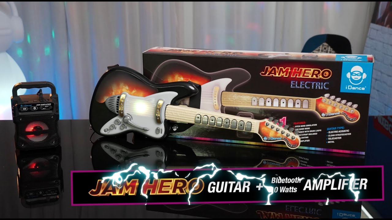 iDance Electric Guitar Jam Hero + Bluetooth Amplifier Best Kid music