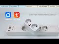Tuya 16A Smart WiFi dubbel stopcontact met USB Type-C en 25W GaN snelladen video