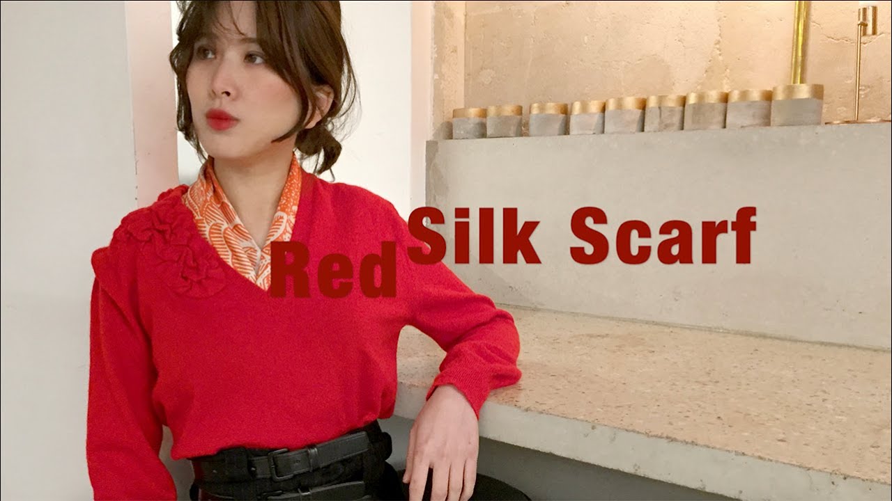 Mont Kiji- How to wear Red Silk Scarf