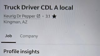 new hire! job review of local Keurig Dr. Pepper. As per indeed cdl job add. current add & my insite.